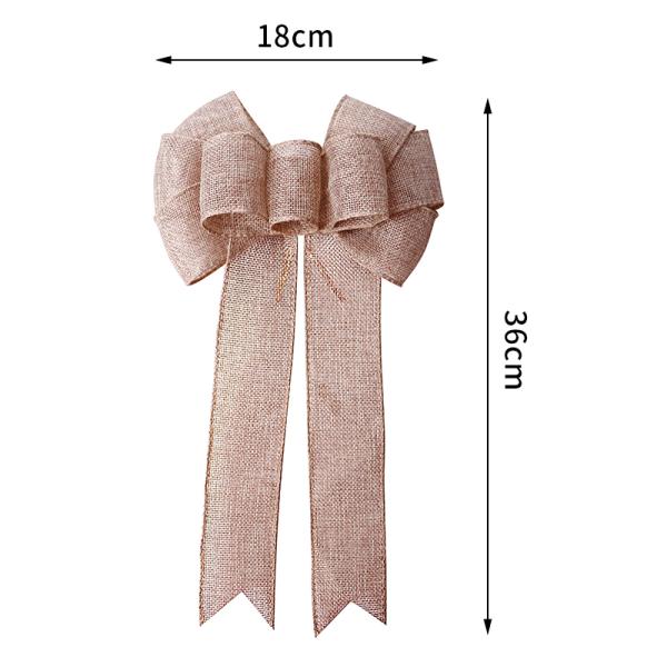 Upgrade Your Christmas Tree with Our Pre-Made Customized Burlap Ribbon Bow