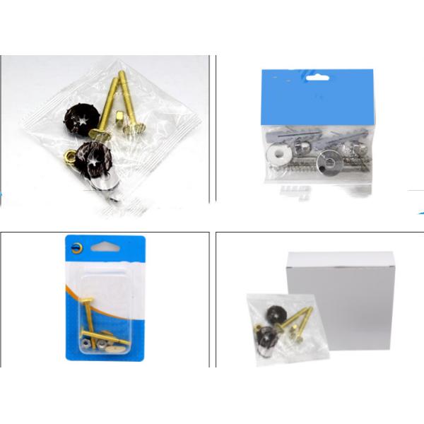Durable Two-piece Toilet Tank And Seat Fixation Screw And Bolt Kits In White And Gold