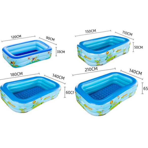 Inflatable 3 Rings Kids Large Plastic Baby kids Play Swimming Pool