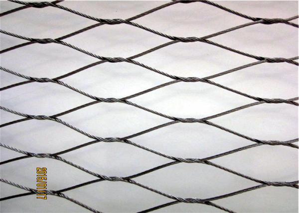 SS316 Material Knotted Rope Mesh Roll Size Customized With Surface Polished