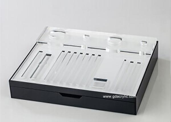 Black White Clear Acrylic Cosmetic appliances Make up Organizer Display Stand