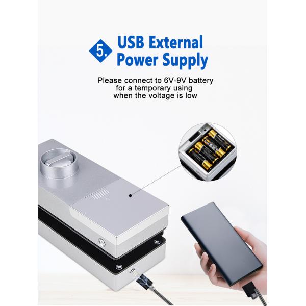 Maneras de cristal de la cerradura de puerta de la entrada de la oficina cuatro de desbloquear el palmo de la batería de larga vida