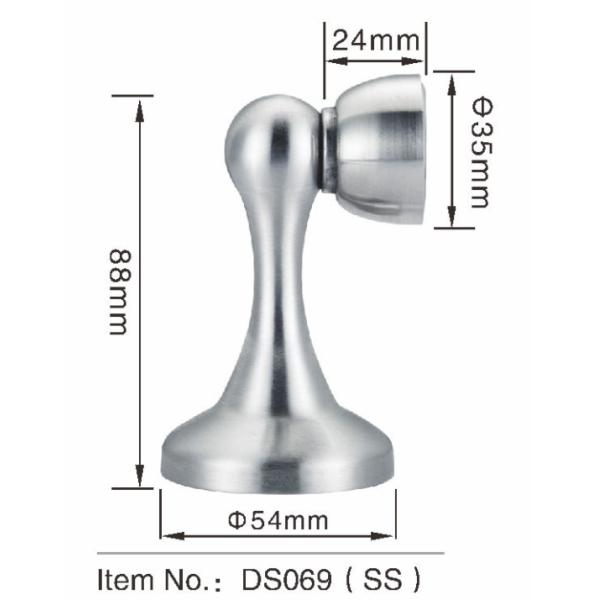 Paradas de puerta de lanzamiento de interior del acero inoxidable, tapón de acero magnético de la puerta