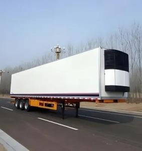 Q345B T700 鋼材 ヘビーロード 40/45/53FT 冷蔵バン セミトレーラー リーファーパワーユニット付き