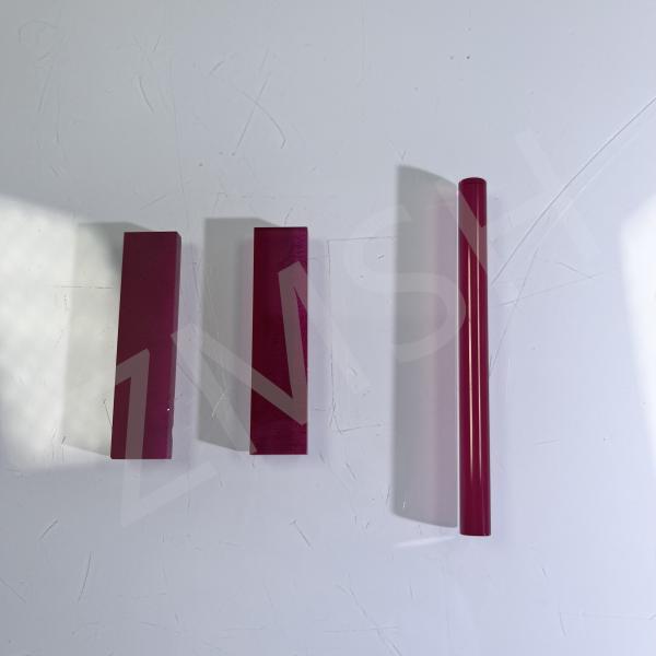 Cr Al₂O₃ Ruby Rod Sapphire Laser Single Crystal Optical Rod Customized Size Safety Package