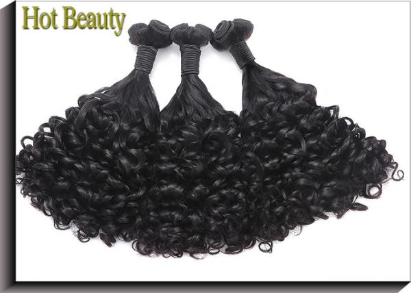 Unprocessed Funmi Human Raw Virgin Hair Extensions No Tangle No Shed Curly Hair
