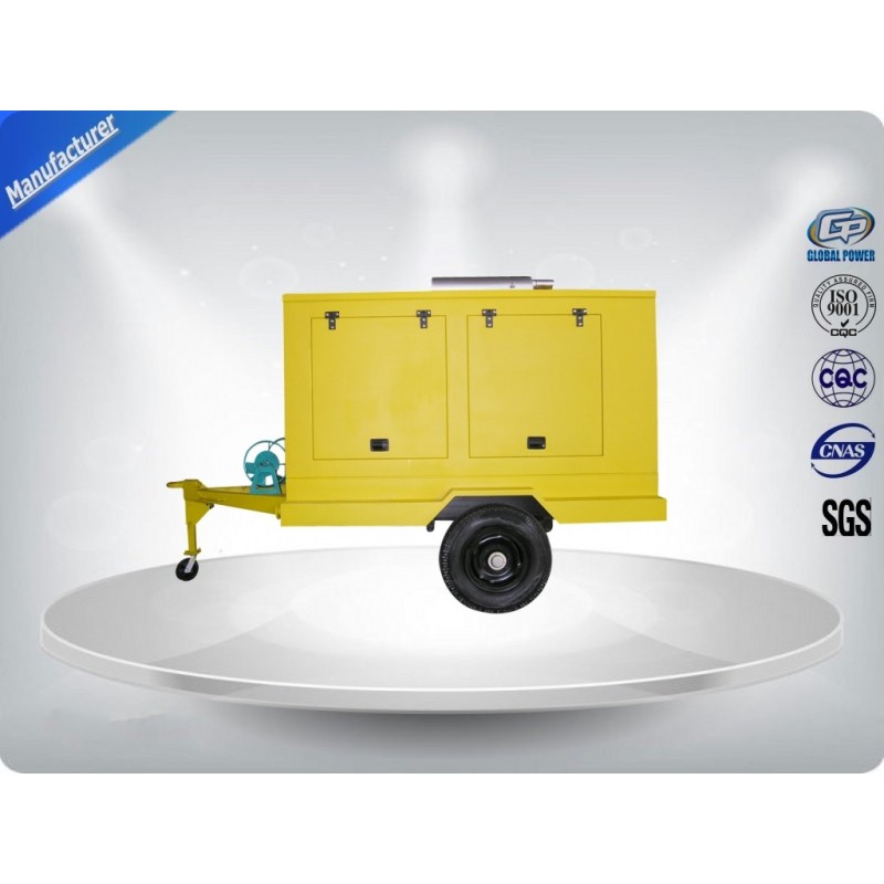 12 Cylinder 75dB quietest Trailer Mounted Generator large in - line Config with Dry oil filter