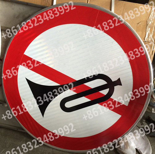 Road Traffic Prohibition Sign Manufacturers Bright Colors Reflective film Metal Sheet Circle Board
