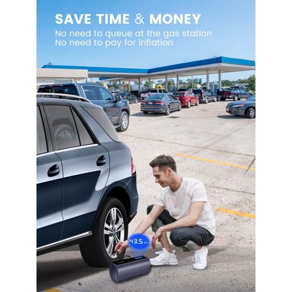 ABS PC Material 12V Dual Tire Inflators Portable Air Compressor for Car Tyre Inflator