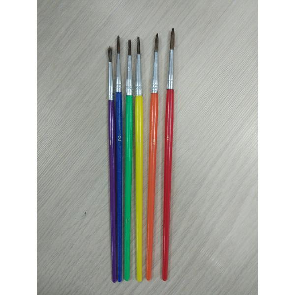 Pony Hair Artist Painting Brushes Set Long Handle With 6 Sizes 12 Pcs Per Size