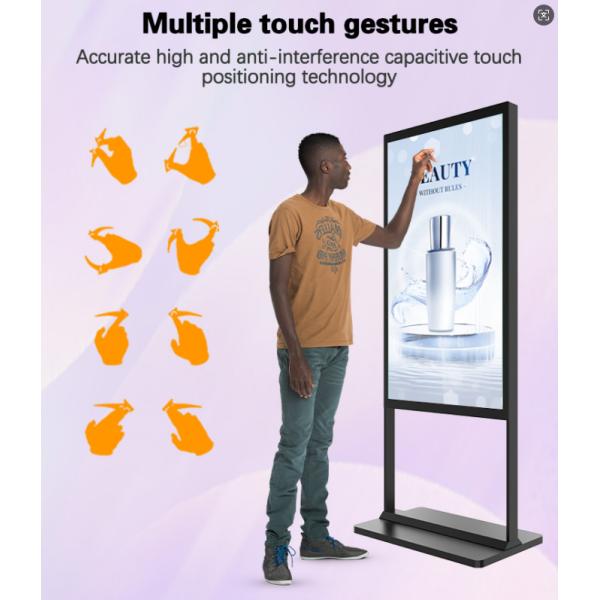 Operación fácil Plug and Play para quiosco de pantalla táctil de pie de 43 pulgadas con múltiples funciones