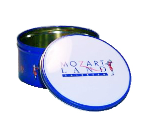 Food Gift 0.28mm Thickness Pantone PMS Colors Round Tin Box