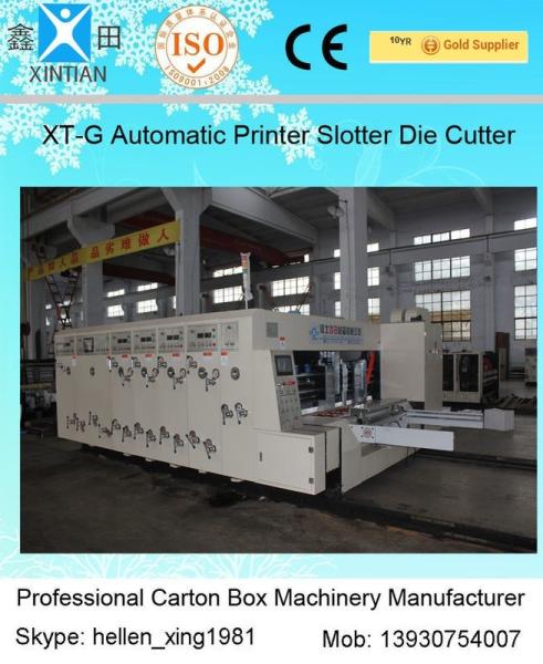 Speed 120 Pieces / Min Carton Making Machine Water Ink Flexo Printer Slotter