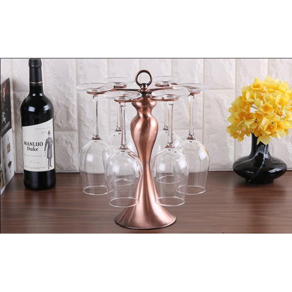 Detachable 600G Wine Glass Tree Stand Six Hooks Stainless Steel Glass Holder
