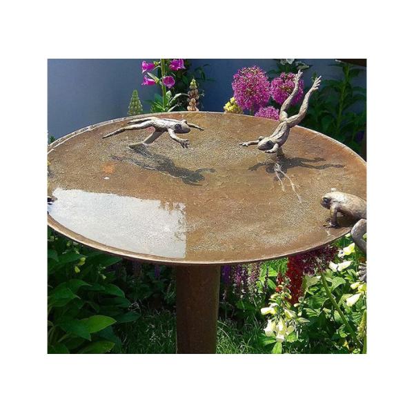 Casting Frog Bath Bowl Antique Imitation Bronze Garden Sculptures