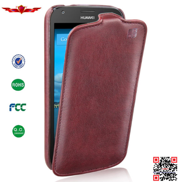 Wholesale Fashion Design  Ultra Thin PU Flip Leather Cover Case For Huawei Ascend Y600