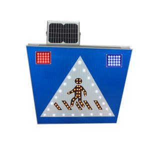 CE Approval 3W 12V Flashing Pedestrian Crossing Signs , Aluminium Street Signs