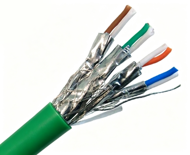 CAT7A SFTP Shielded LAN Cable 1000MHz LSZH Solid Copper for Data Center and Industrial Networks