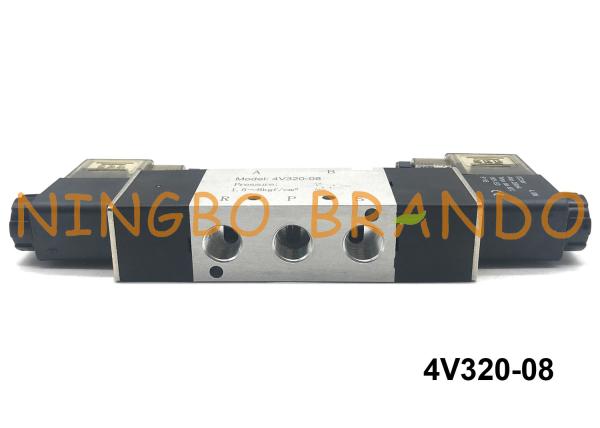 4V320-08 1/4 tipo controle direcional DC24V de BSPT AirTAC da maneira pneumática da válvula de solenoide 5/2