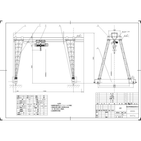 MH 2t Electric gantry crane，Outdoor stockyard, gantry crane, electric hoist