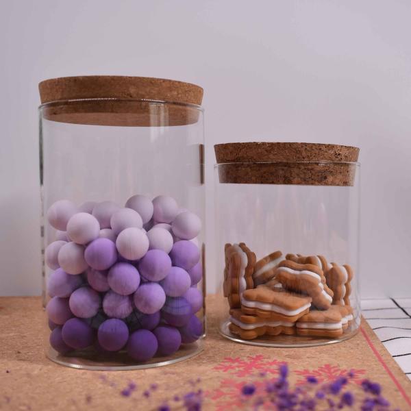 Wearproof Borosilicate Glass Bottle Cork Stopper Lid FDA Good Sealing