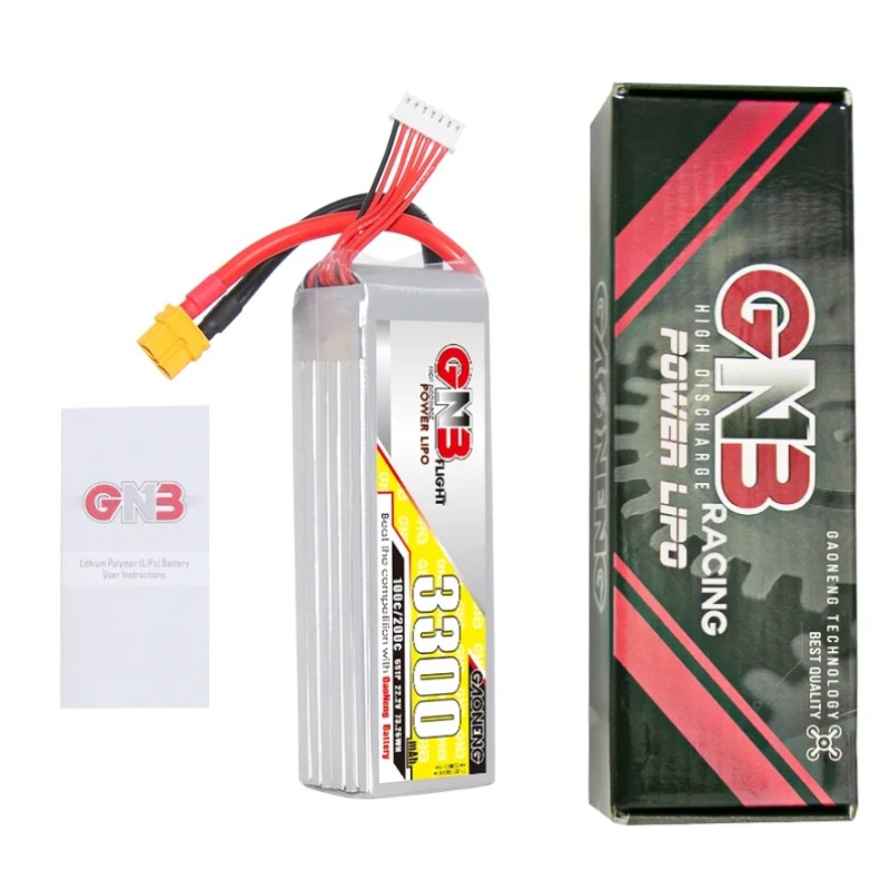 GNB 3000mAh 6S LiPo 22.2V 100C XT60 RC Car Drone Battery High-Performance 3500 5000mAh C-Rating Flight High Discharge C