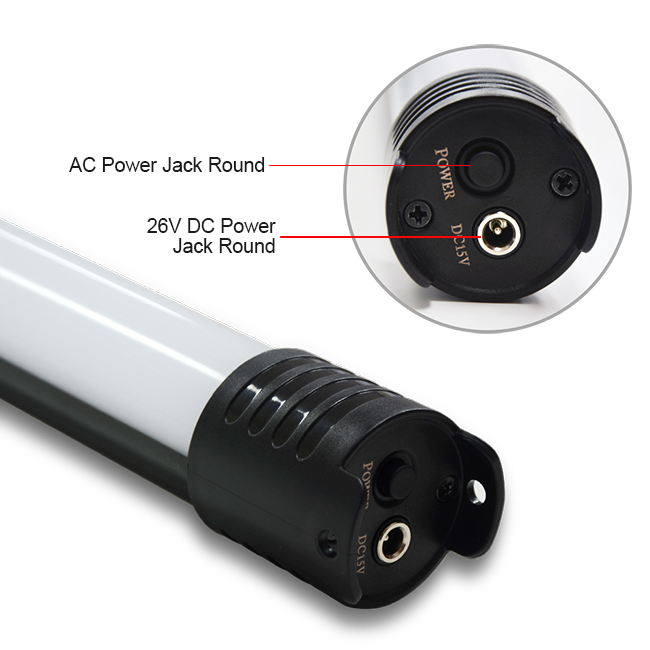 батареи ручки 8800mah света фотографии 2ft управление приложения палочки DMX Bluetooth света трубки handheld использующее энергию