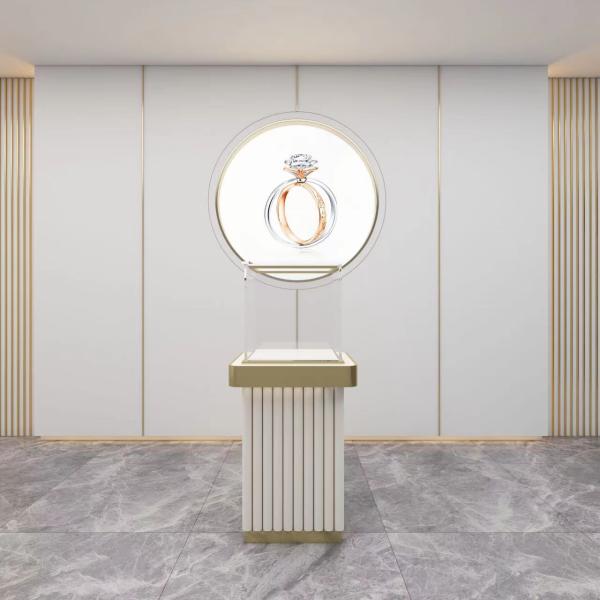 MDF Luxury Display Cabinets Cabinets Window Luxury Jewelry Display Cases