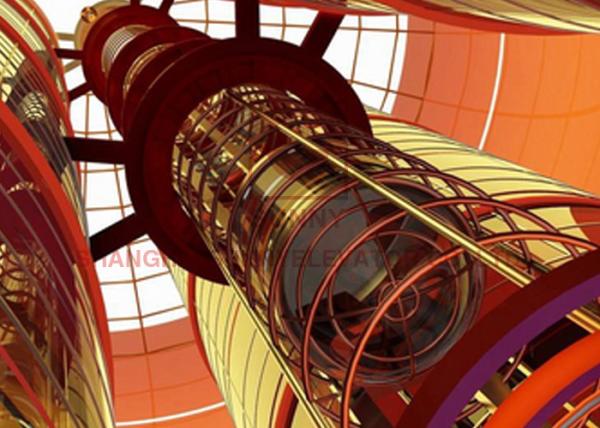Ascenseur guidé panoramique sans engrenages d'ascenseur d'observation d'acier inoxydable de PMS
