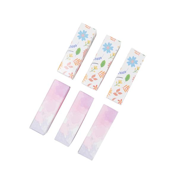 Logotipo personalizado Imprimido Tub End Kraft Paper Box para embalaje de lápiz labial cosmético Gloss labial