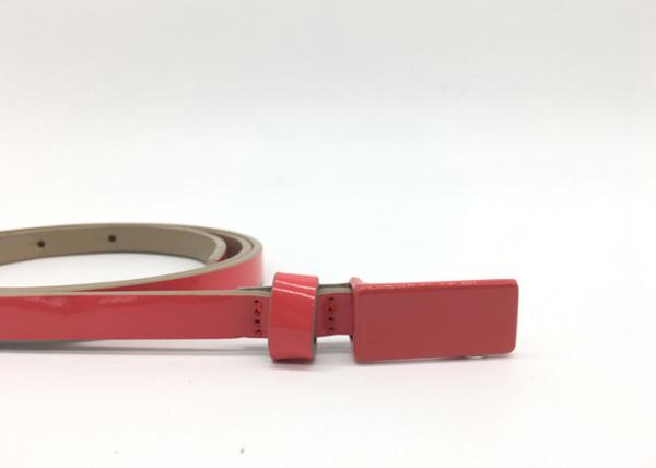Plate Buckle Skinny Narrow 1.0CM Ladies Fashion Leather Belts