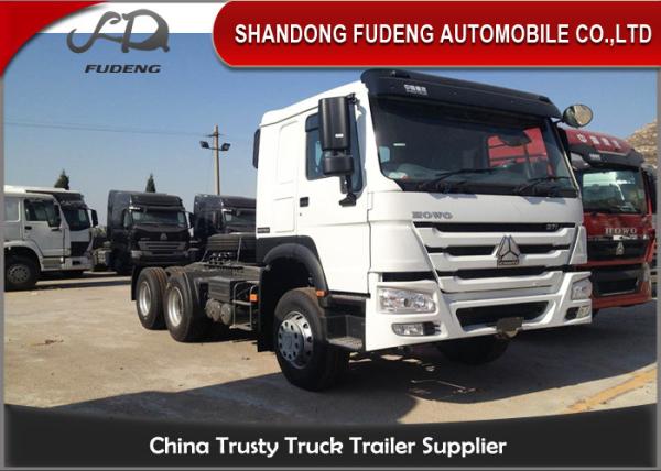 EURO II Tractor Head Trucks 420 HP 6 * 4 Drive Wheel Diesel Fuel Type