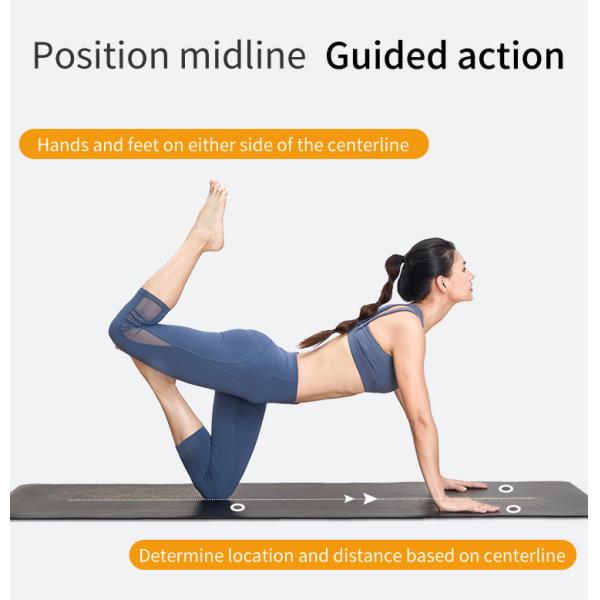 Golden Mandala With Position Line 5mm 68cm Wide PU Rubber Non Slip Yoga Mat For Pilates Fitness