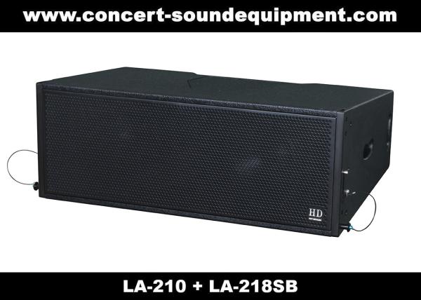 60Hz Disco 680W Line Array Speaker With 1.4 + 2x10 Neodymium Drivers For Fixed Installation