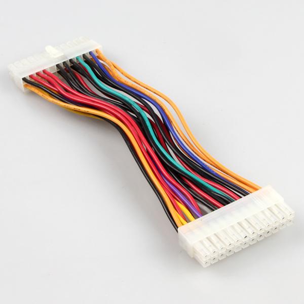 Stable Black ATX 24 Pin Extension Cable , Male To Female ATX Power Supply Cable