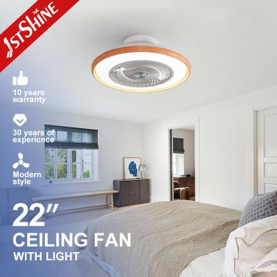Controle inteligente Ventilador de teto LED sem lâmina estilo moderno motor DC Dimmable luz LED