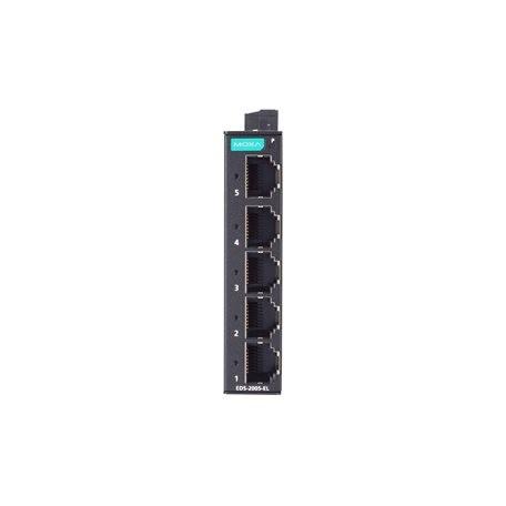 5-port entry-level unmanaged Ethernet switches with metal housing  Moxa EDS-2005-EL Series switch