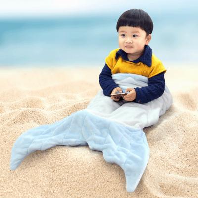 Fade Resistant Animal Sleeping Bag Blanket Breathable Tail Plush Flannel Blanket