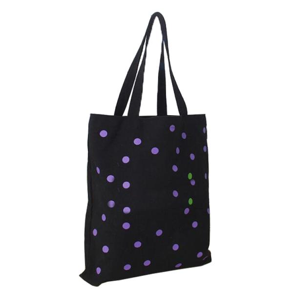 Écologique pliant les sacs à provisions non tissés de polypropylène dans la couleur noire