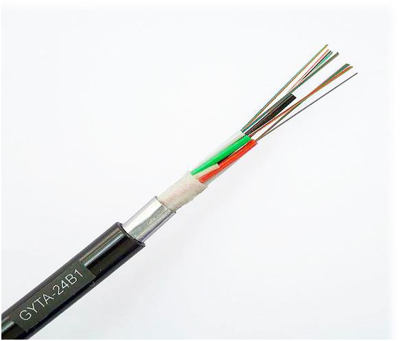 Ethernet Non Metallic Fiber Optic Cable GYTA53 4 8 12 24 48 96 Core Stranded Pair Loose Tube