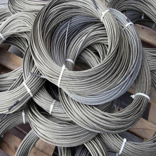 1/16'' 3/32'' 1/8'' 5/32'' 1 6 18X7 FC 18X7 IWS 19x7 Construction Steel Wire Rope Type 316
