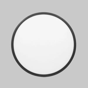10 le rond de pouce IP44 18w 270mm 3000K Surface-a monté le plafonnier noir