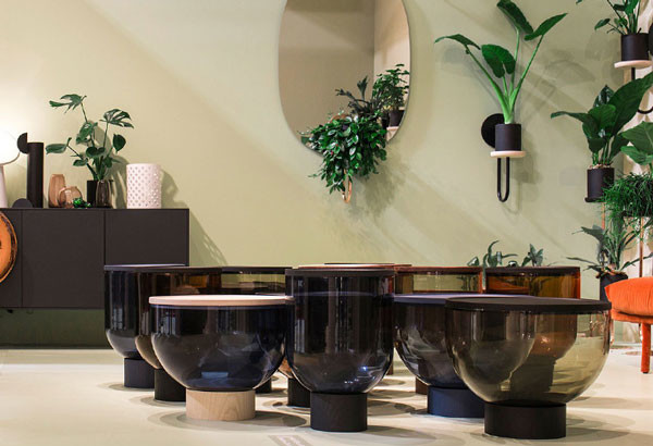 Grand petit bol 35x52cm de verre trempé de centre de Tableau de café rond de salon