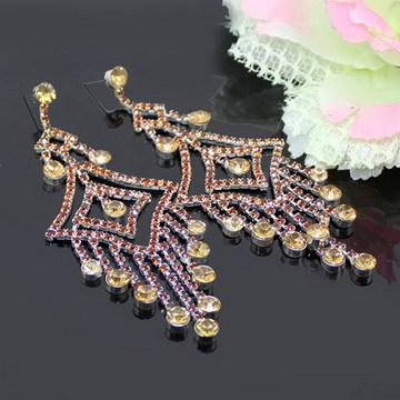 Fashion Crystal Statement Earrings For Women Wedding Jewelry Gift