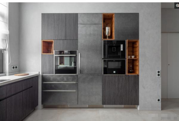 Mobília branca antiga moderna da casa modular do PVC dos armários de cozinha de 800MM Brown