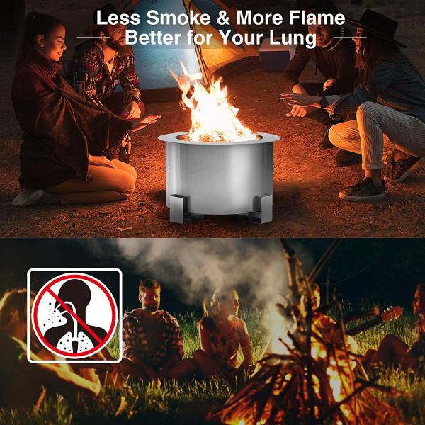 Outdoor Heating Wood Burning Portable Smokeless Fire Pit Outdoor Backyard Garden