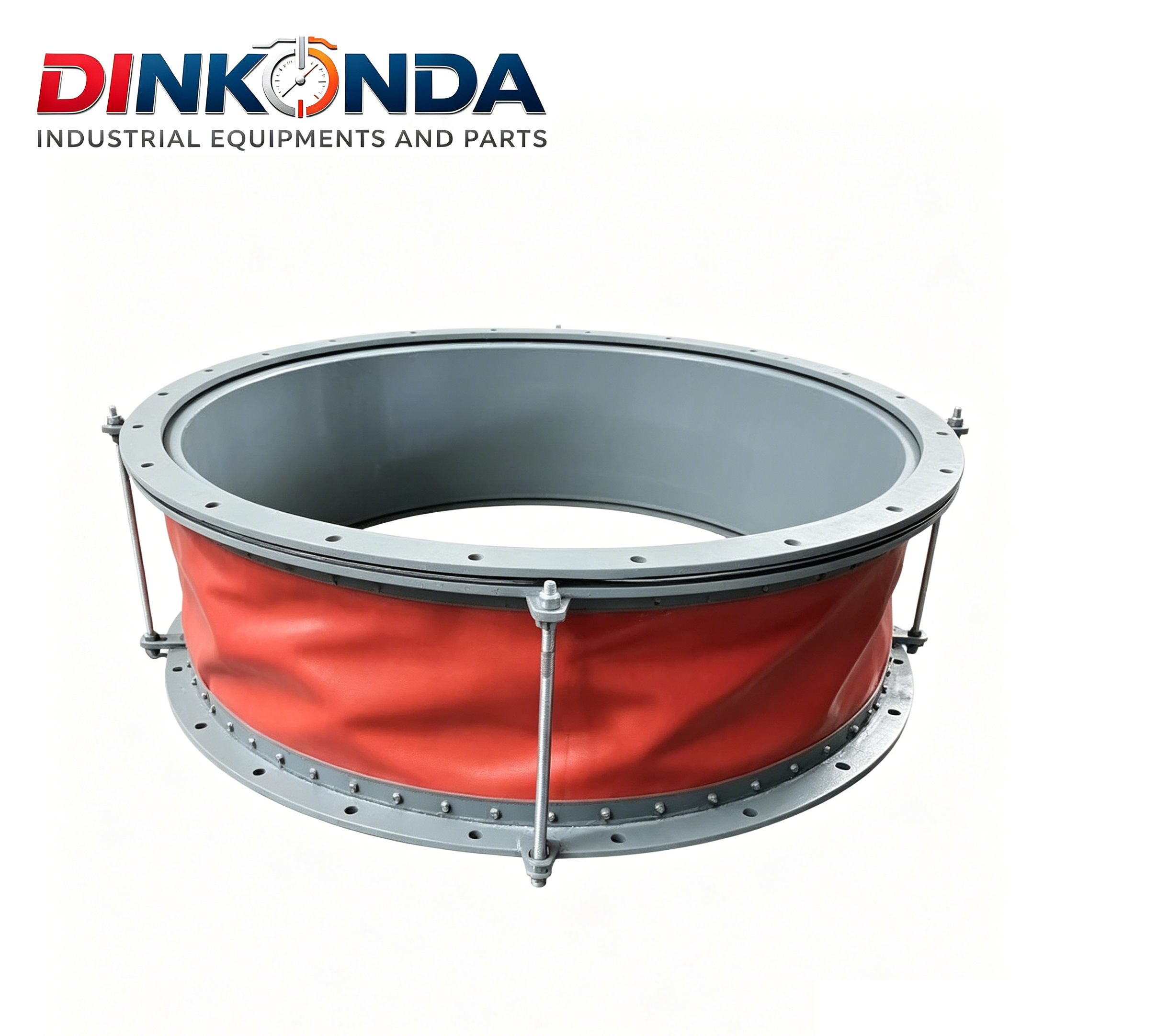 DINKONDA GLOBAL Power Plants Special Circular Non-metallic High-temperature Resistant Composite Skin Compensator Expansion Joint, Circular Air Duct Flexible Compensation Element