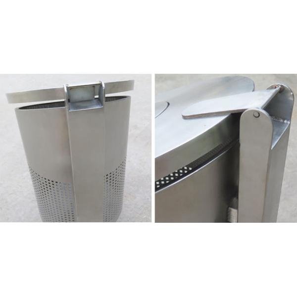 Пефорированный мусорный бак нержавеющей стали 30L на открытом воздухе