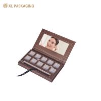 XL Packaging Customized Rigid Paperboard Magnetic Eyeshadow Pans Box With Mirror Premium Empty Packaging For Cosmetics