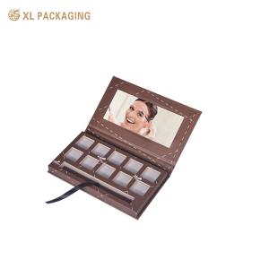 XL Packaging Customized Rigid Paperboard Magnetic Eyeshadow Pans Box With Mirror